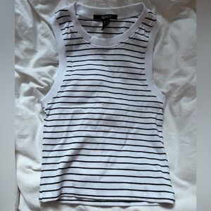 Forever 21 Black and White Striped Tank Top